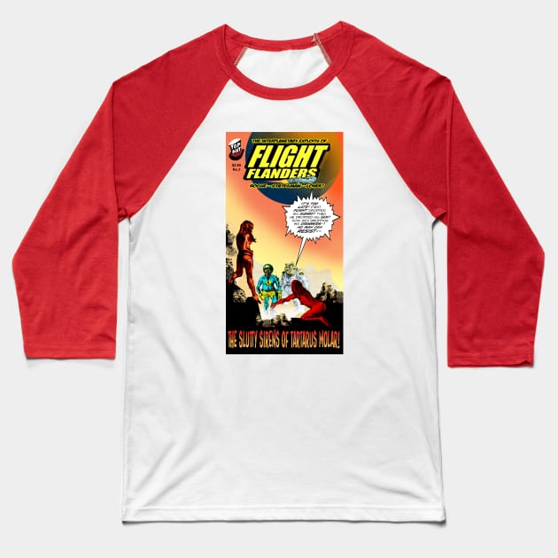 Flight Flanders Baseball T-Shirt by Molliculus